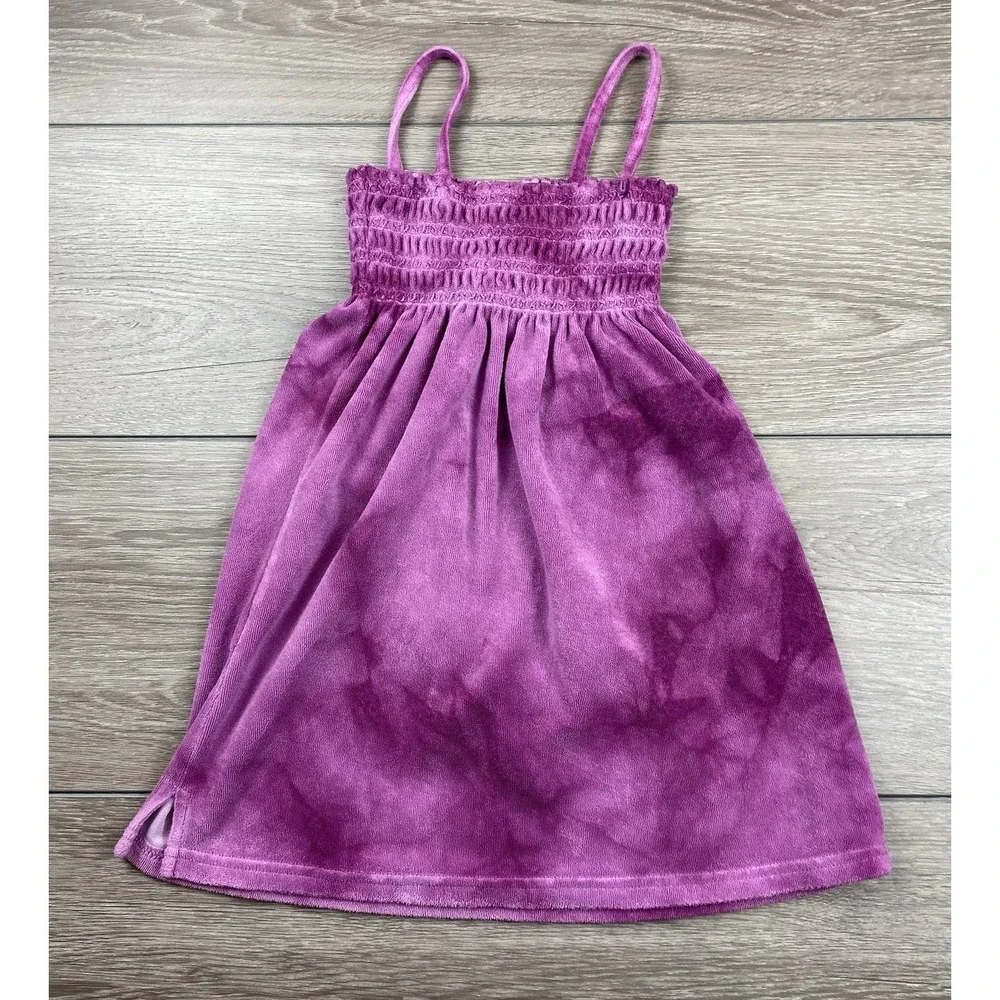 Juicy Couture Kids Vintage Smocked Terry Cloth Sundress Purple‎ Size 6